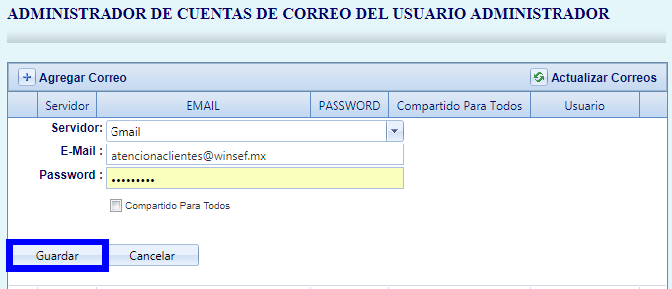 guardar correo